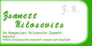 zsanett milosevits business card